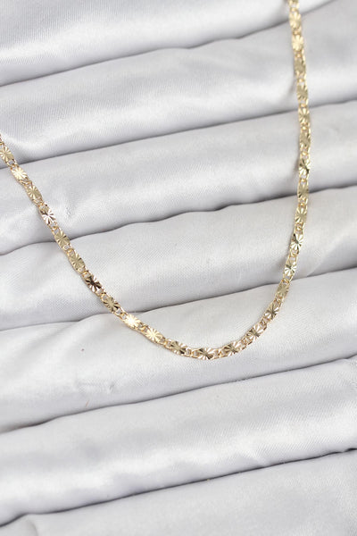 CM 14K Gold Renk Lazerli Zincir Model Kadın Kolye TG27BKO10923