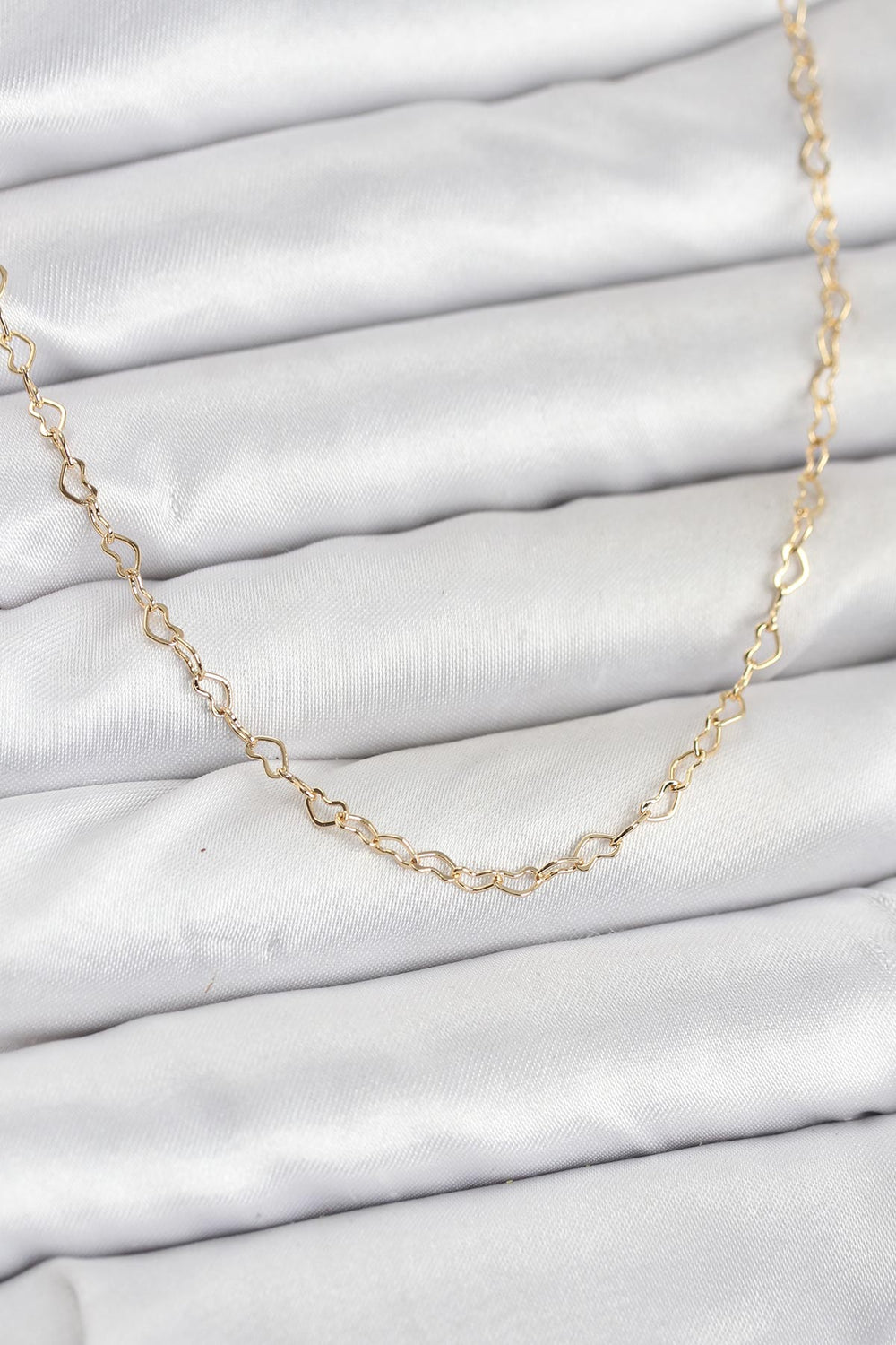 CM 14K Gold Renk Kalp Zincirli Kadın Kolye TG27BKO10924