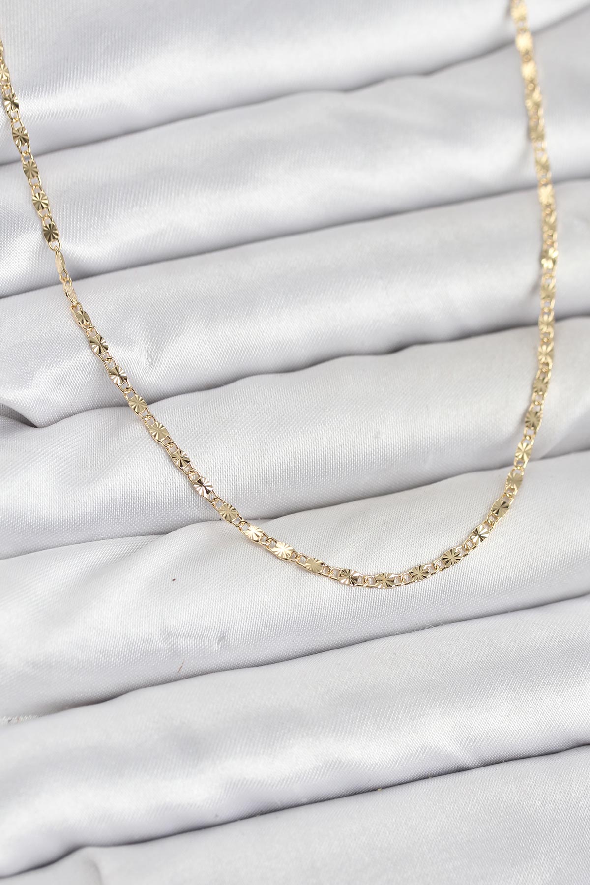 CM 14K Gold Renk Lazer İnce Zincirli Kadın Kolye TG27BKO10926 - Çok Renkli / Standart