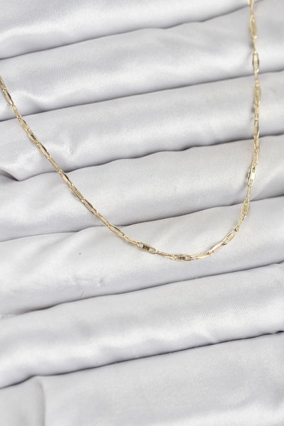 CM 14K Gold Renk Pirinç Ataç Zincir 60 cm Kadın Kolye TG27BKO10928