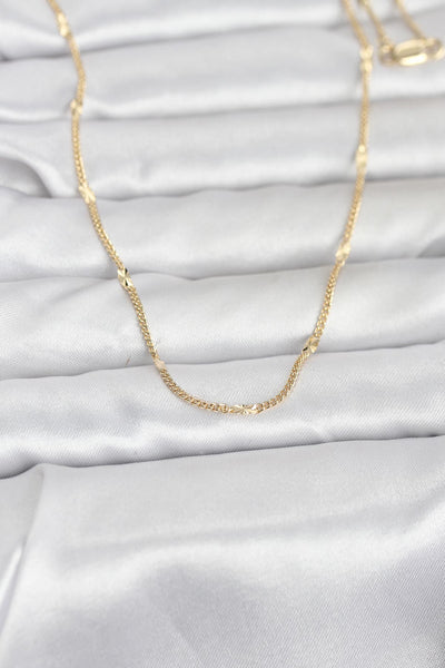 CM 14K Gold Renk Lazer Puntalı Model 60 cm Kadın Kolye TG27BKO10961