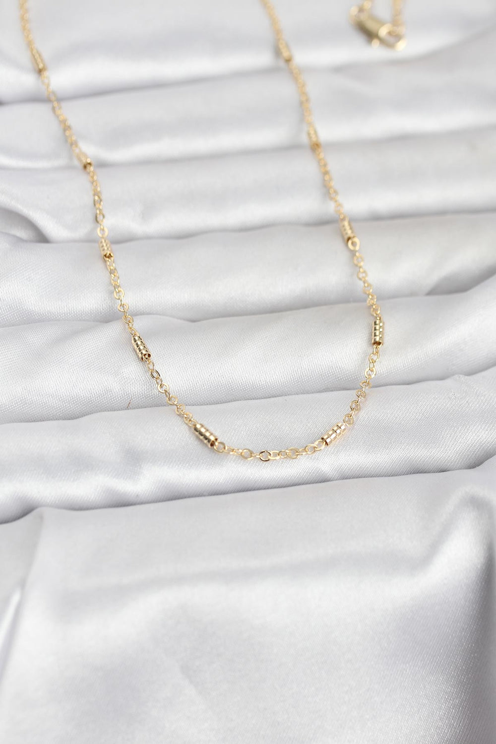 CM 14K Gold Renk Bar Zincir Model 60 cm Kadın Kolye TG27BKO10973