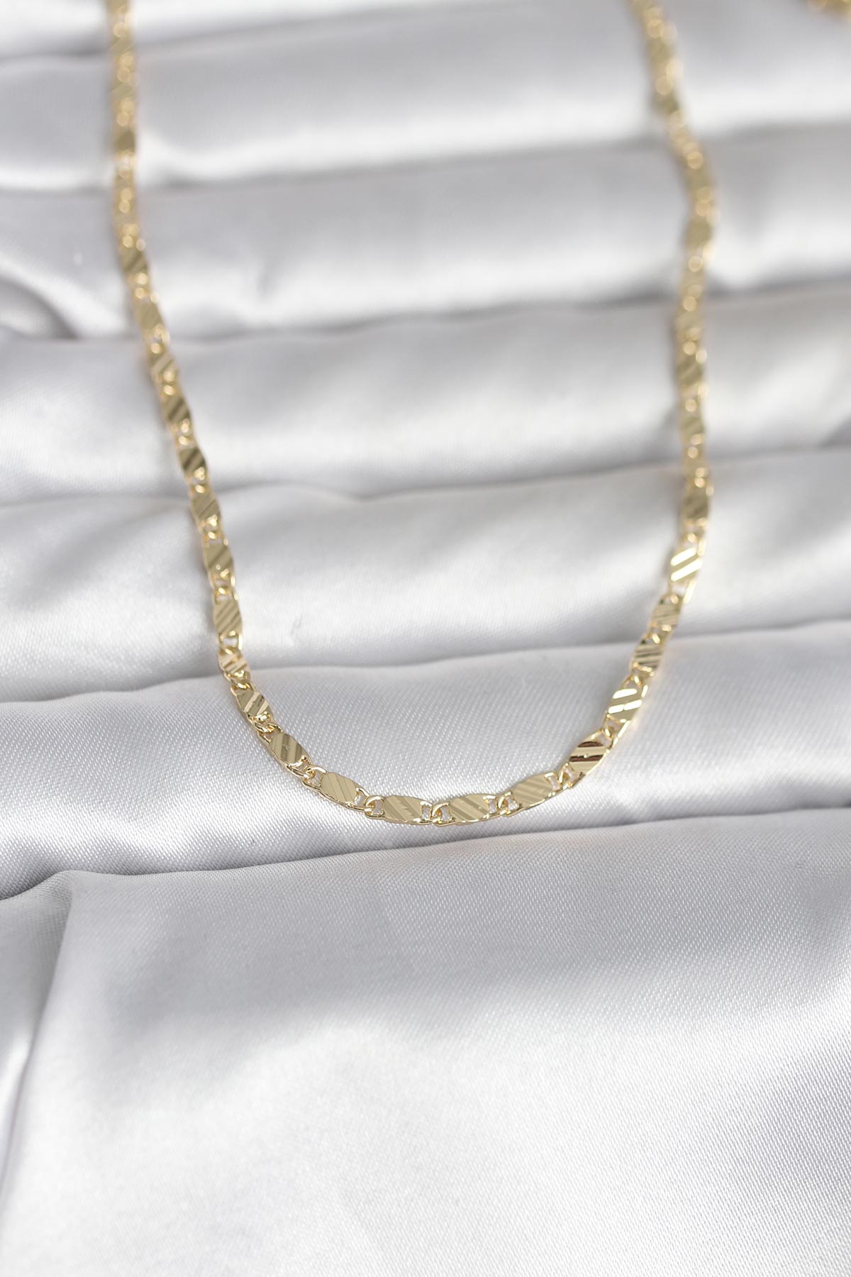 CM 14K Gold Renk Çizgi Lazer Model 60 cm Kadın Kolye TG27BKO10982 - Çok Renkli / Standart