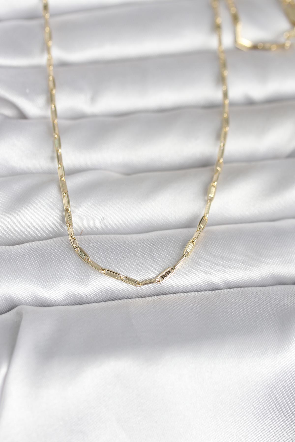 CM 14K Gold Renk İnce Ataç Zincir Model 60 cm Kadın Kolye TG27BKO10983 - Çok Renkli / Standart