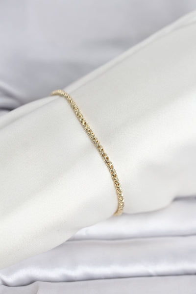 CM 14K Gold Renk Burgulu Zincir Model Kadın Bileklik TG27BB8288