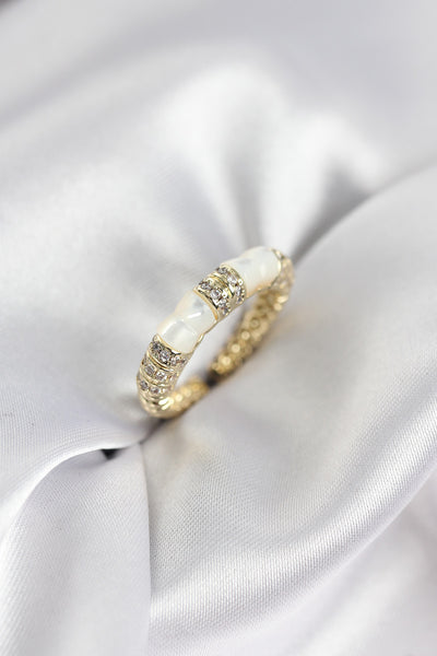 Zirkon Taşlı Kemik Model Gold Renk Kadın Yüzük TG27BYK3932