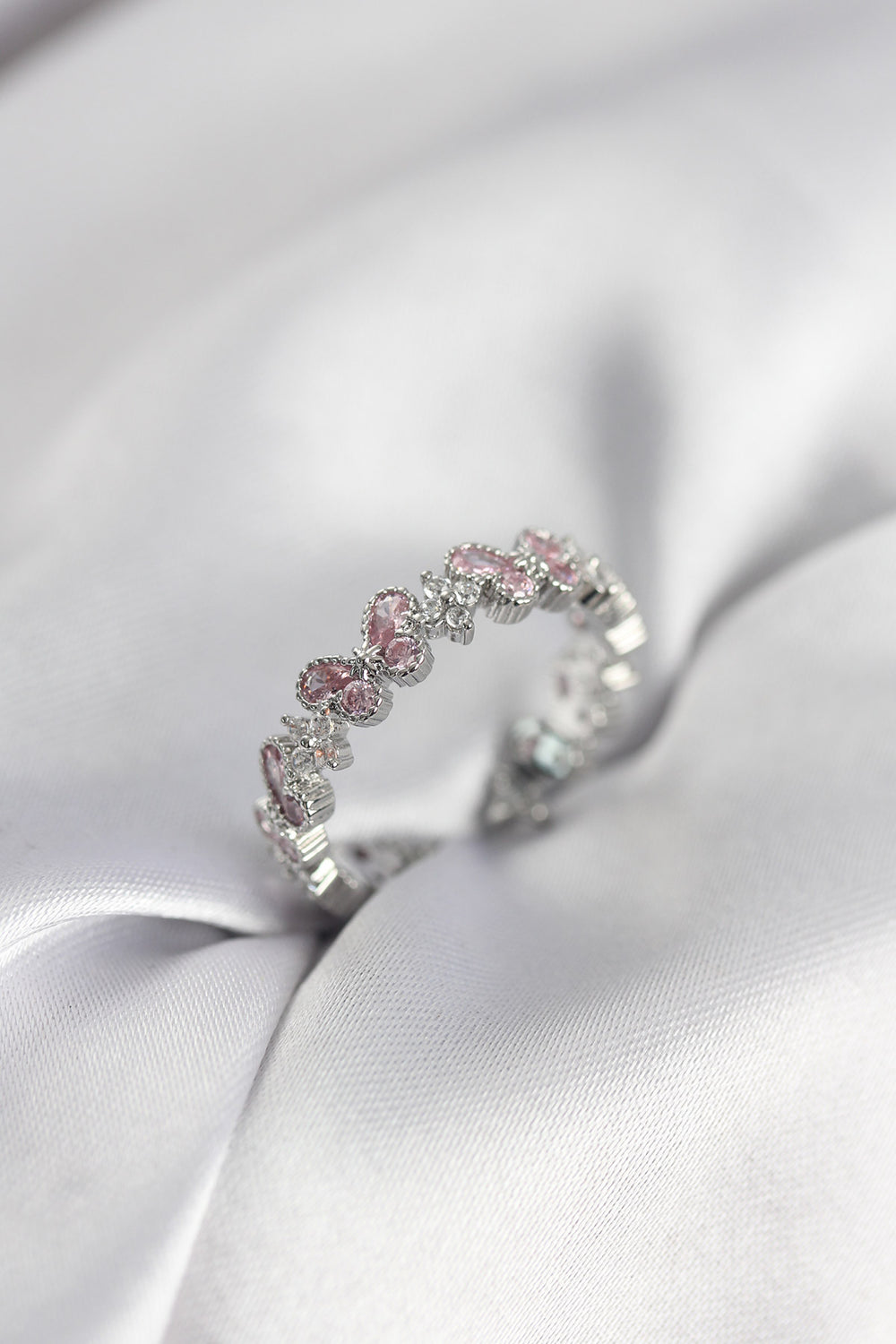 Pembe Zirkon Taşlı Kelebek Model Kadın Yüzük TG27BYK3951