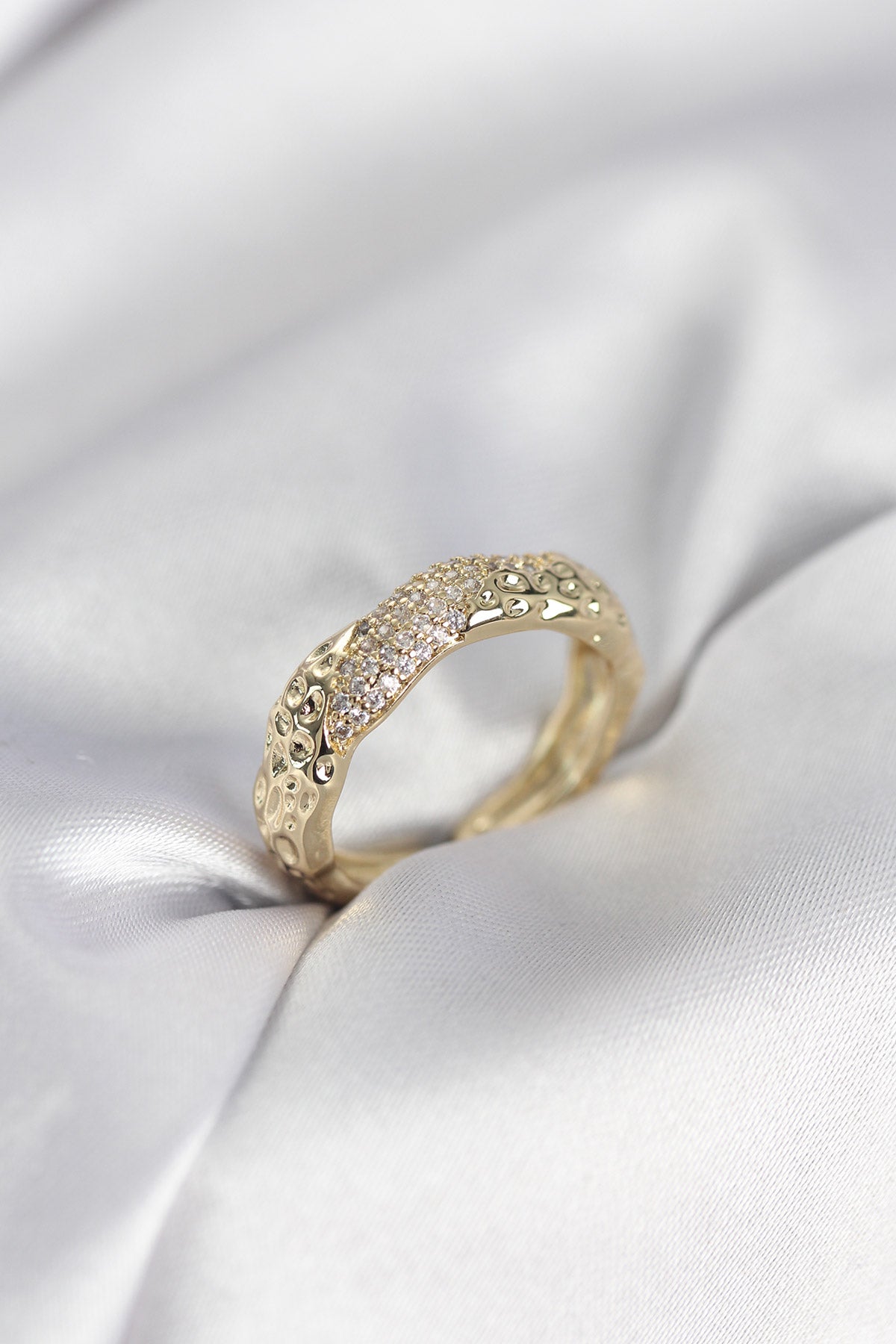 Zirkon Taşlı Puntalı Gold Renk Kadın Yüzük TG27BYK3987 - Çok Renkli / Standart