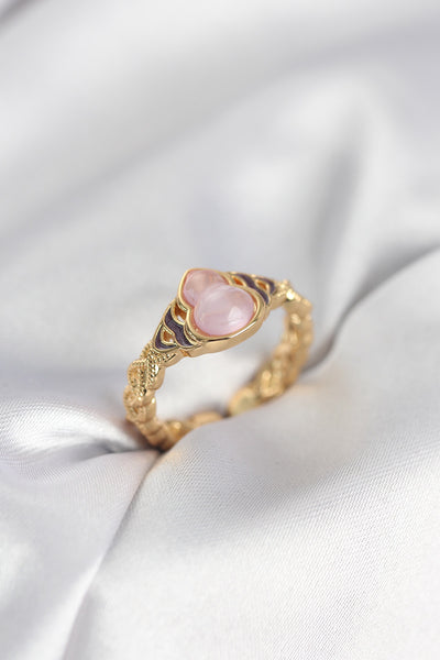 Gold Renk Pembe Damla Model Kadın Yüzük TG27BYK3999