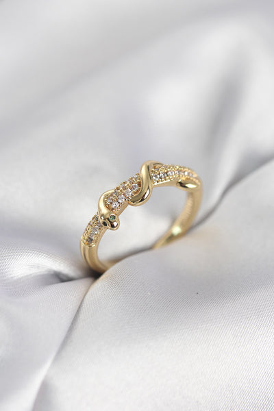 Gold Renk Zirkon Taşlı Sarmal Yılan Model Kadın Yüzük TG27BYK4068