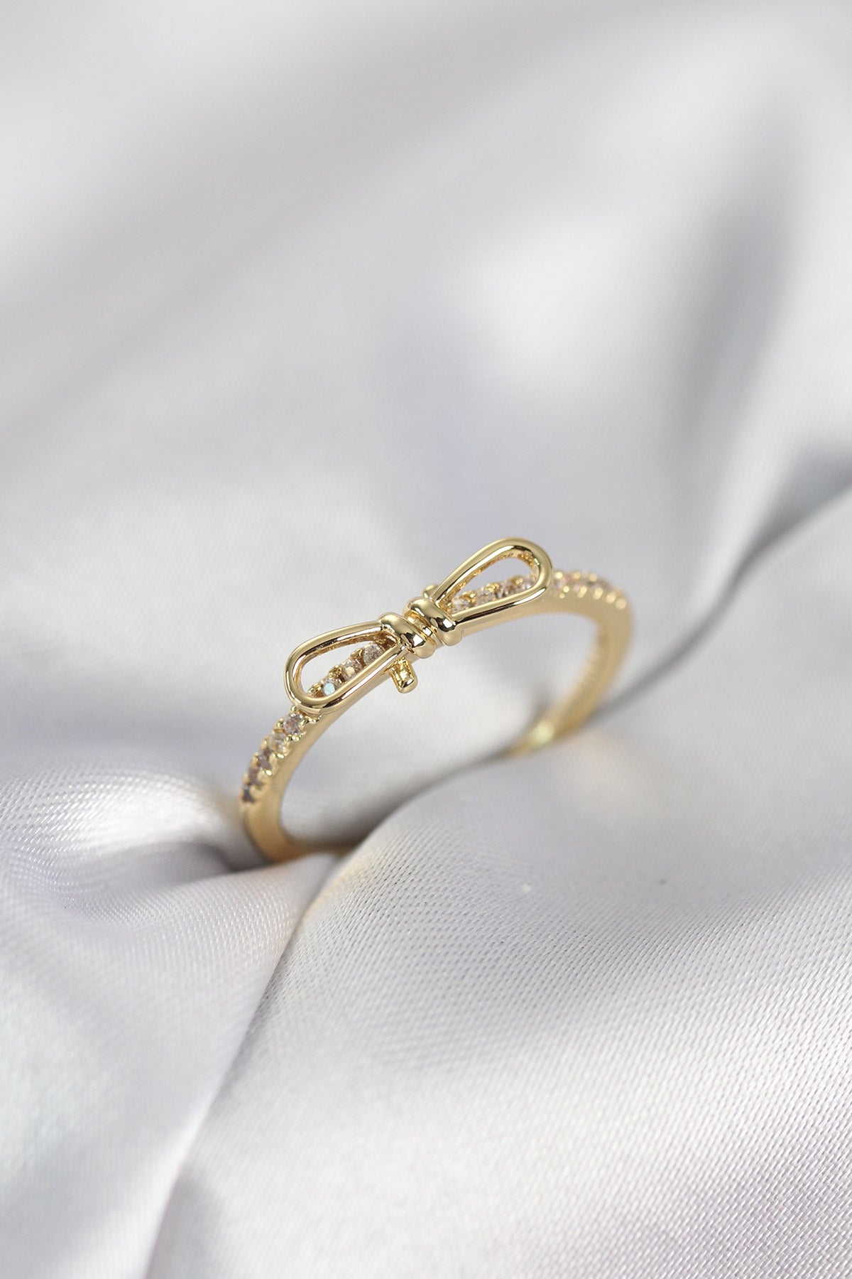 Fiyonk Model Zirkon Taşlı Gold Renk Kadın Yüzük TG27BYK4097 - Çok Renkli / Standart