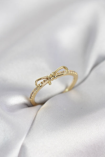 Fiyonk Model Zirkon Taşlı Gold Renk Kadın Yüzük TG27BYK4097