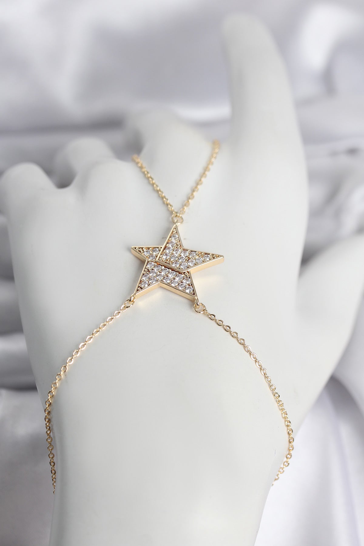 Pirinç Gold Renk Zirkon Taşlı Yıldız Model Kadın Şahmeran TG27SN759 - Çok Renkli / Standart