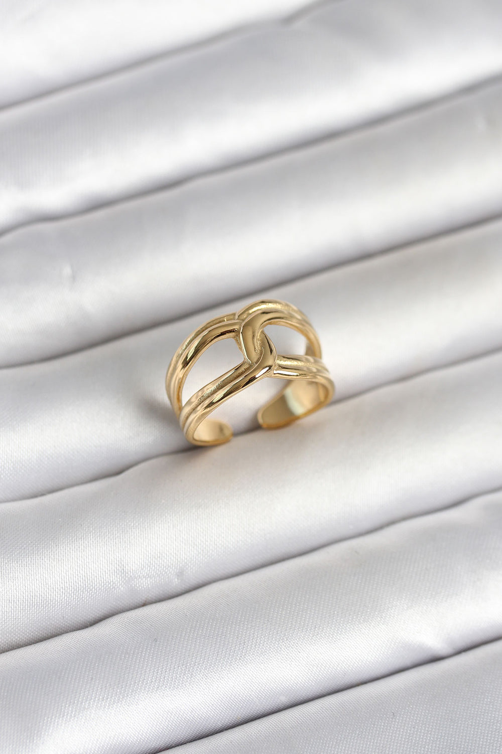 316L Çelik Gold Renk Düğüm Model Kadın Yüzük TG27BYK4165