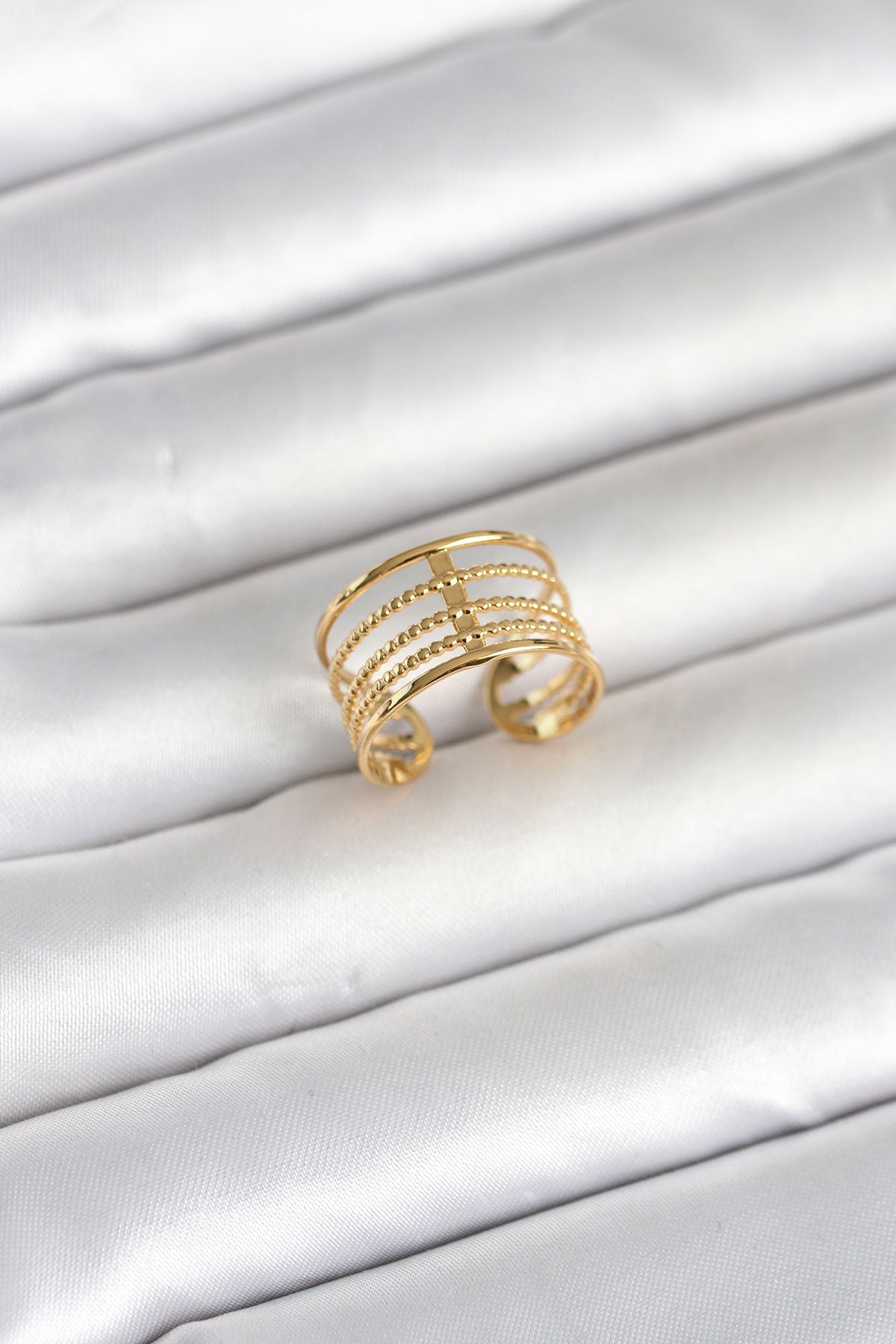 316L Çelik Gold Renk Vintage Model Kadın Yüzük TG27BYK4173 - Çok Renkli / Standart