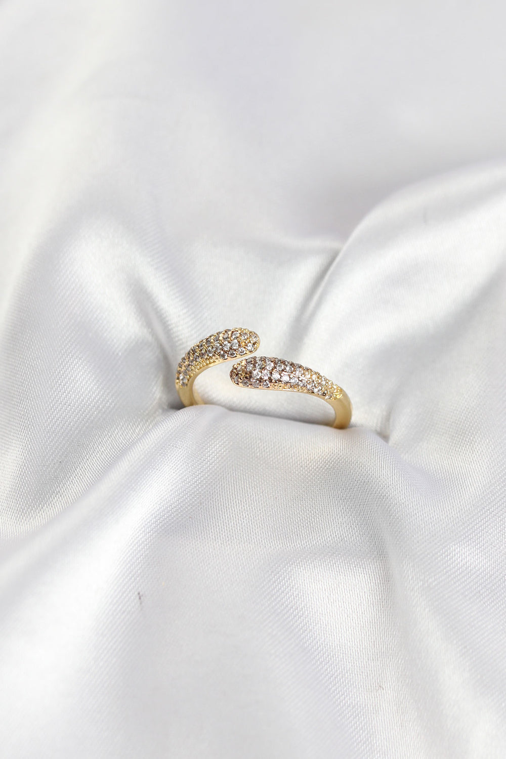Zirkon Taşlı Gold Renk Pirinç Yüzük TG27BYK4185