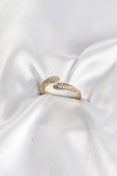 Zirkon Taşlı Gold Renk Pirinç Yüzük TG27BYK4185
