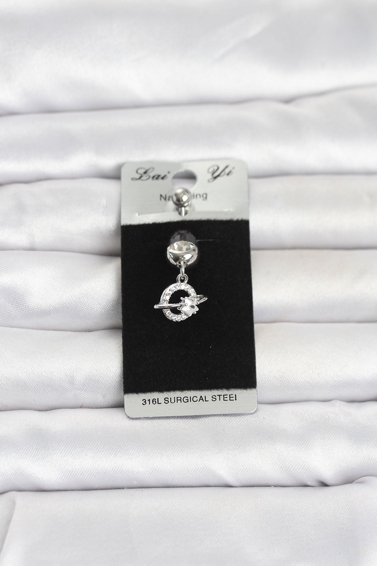 316L Cerrahi Çelik Sallantılı Yıldız Model Göbek Piercing TG27PR1386 - Çok Renkli / Standart