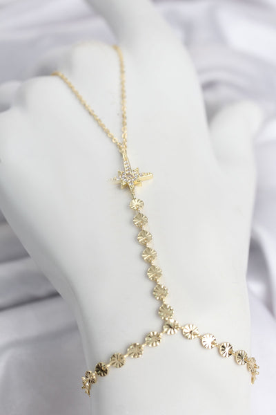 Gold Renk Pirinç Kutup Yıldızı Zirkon Taşlı Şahmeran TG27SN787
