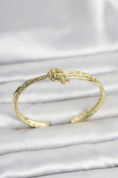 Gold Renk Düğüm Model Pirinç Kadın Bileklik TG27BB8552