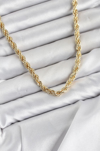 CM Burgu Model Gold Renk Pirinç 60 cm Kadın Kolye TG27BKO11127
