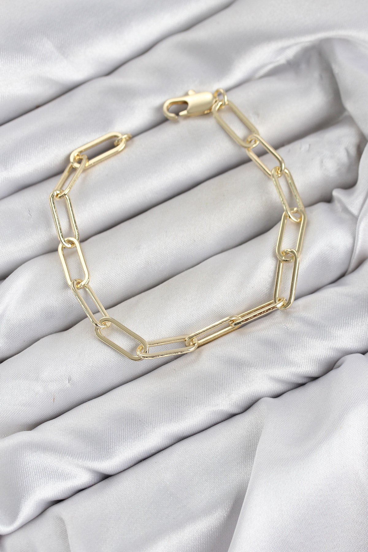 CM Ataş Zincir Model Gold Renk Pirinç Kadın Bileklik TG27BB8595 - Çok Renkli / Standart