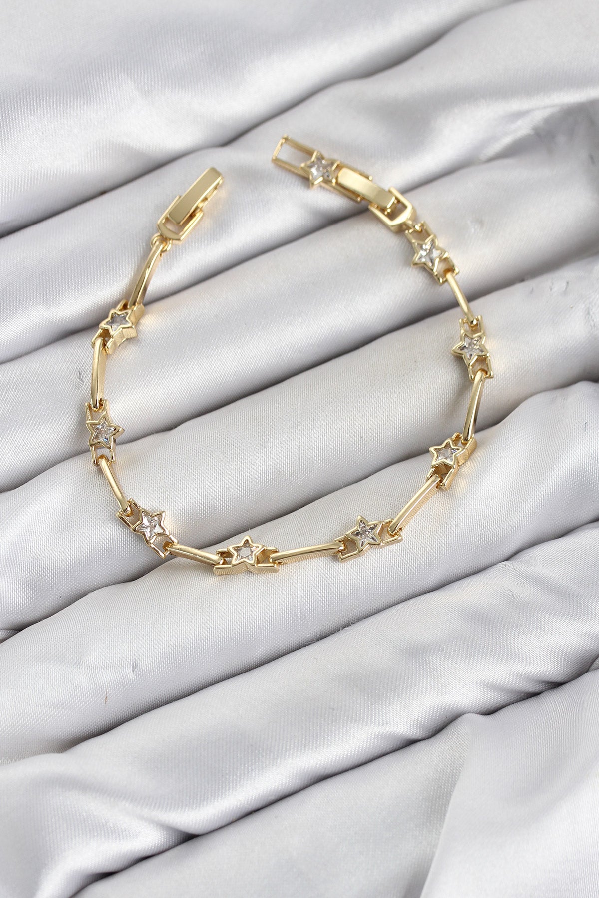 CM Gold Renk Yıldız Model Zirkon Taşlı Pirinç Kadın Bileklik TG27BB8602 - Çok Renkli / Standart