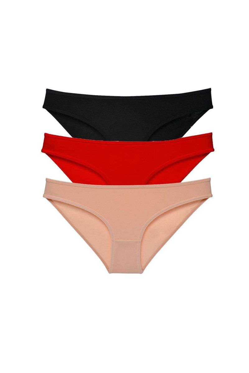 3 adet Süper Eko Set Likralı Kadın Slip Külot 539 - S