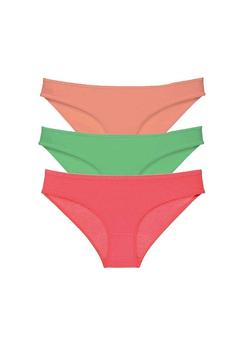 3 adet Süper Eko Set Likralı Kadın Slip Külot 543 - S