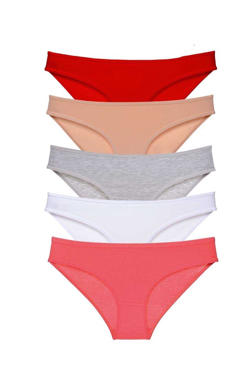 5 adet Süper Eko Set Likralı Kadın Slip Külot 525 - S