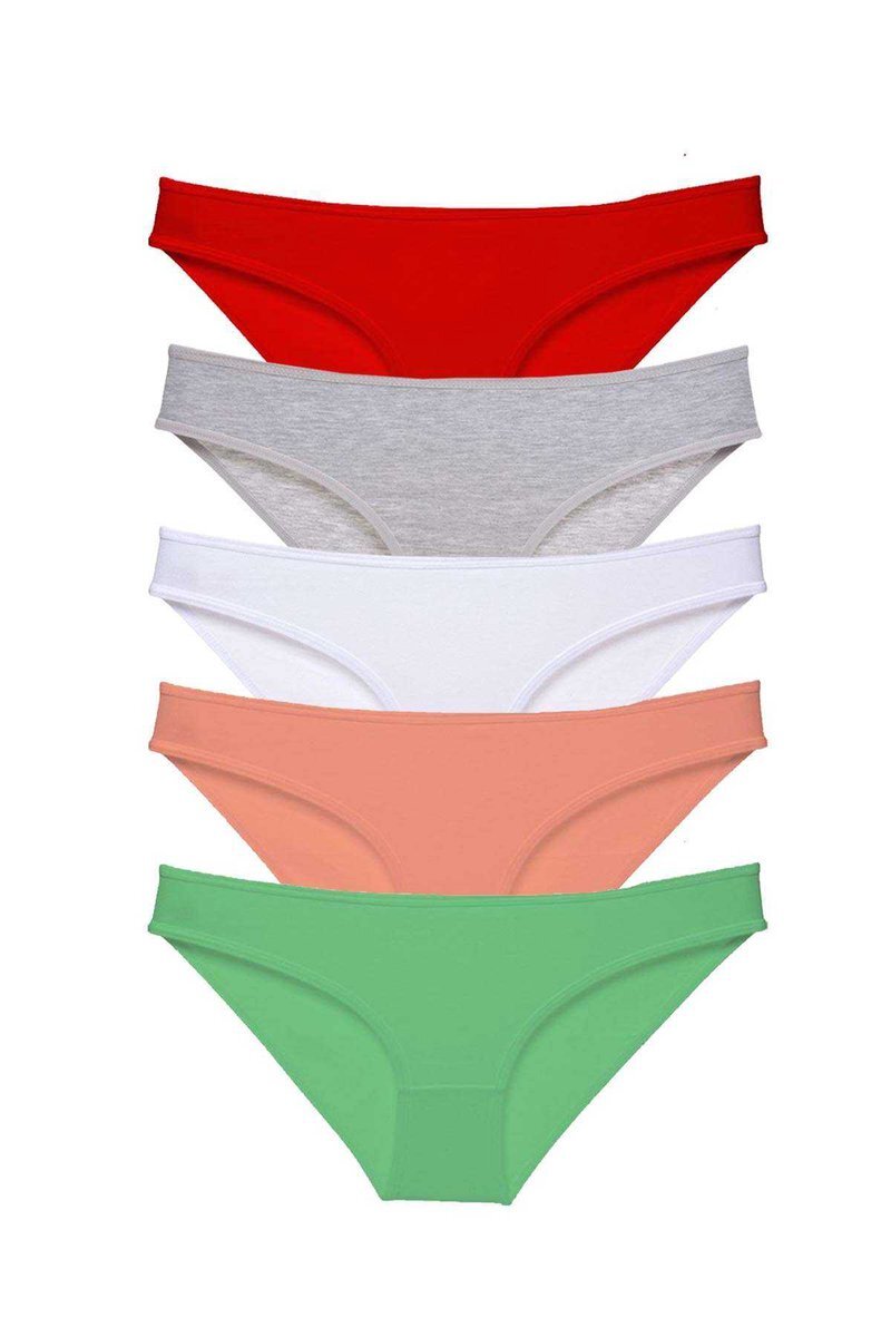 5 adet Süper Eko Set Likralı Kadın Slip Külot 518 - S
