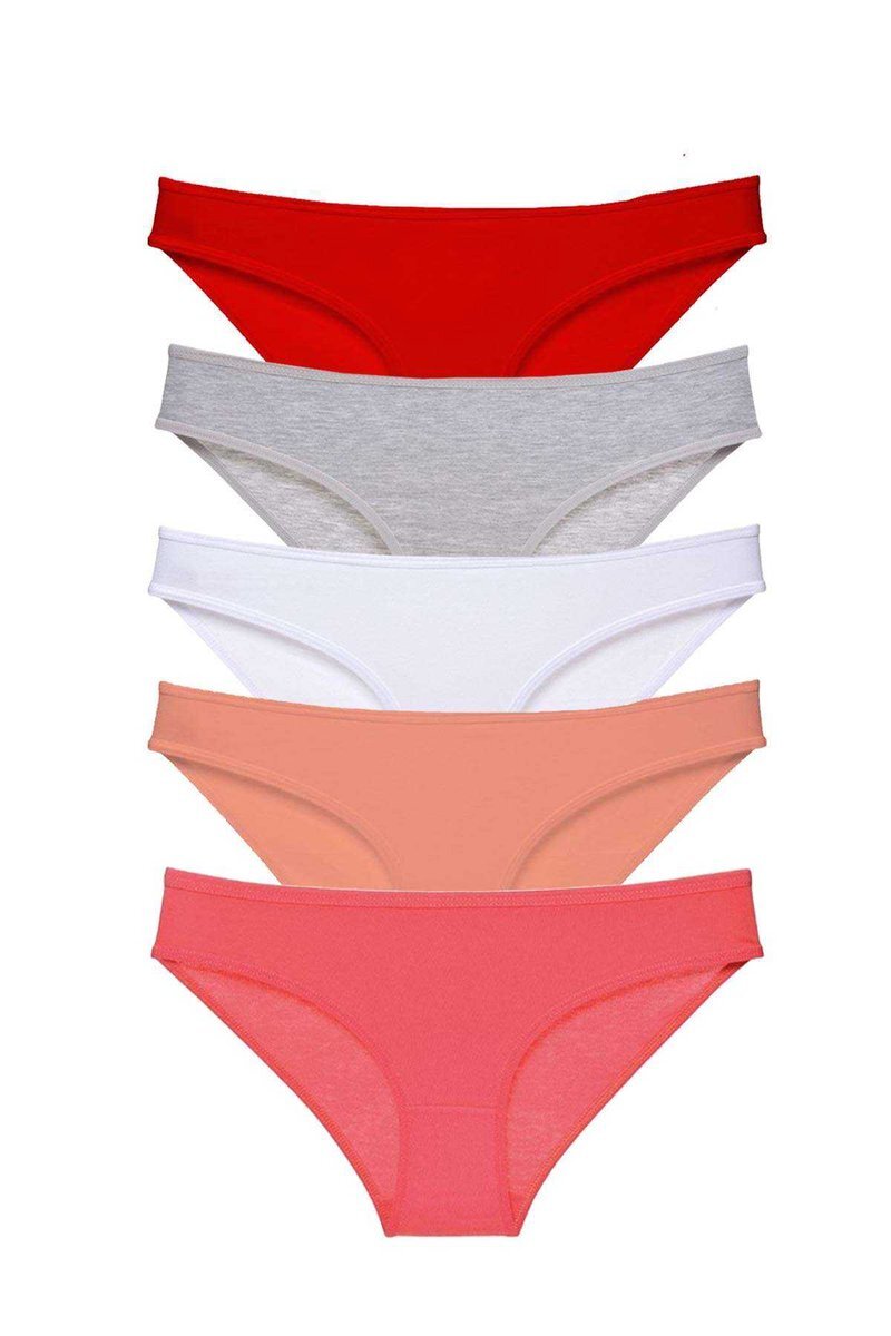 5 adet Süper Eko Set Likralı Kadın Slip Külot 519 - S