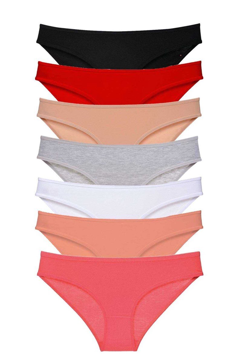 7 adet Süper Eko Set Likralı Kadın Slip Külot Set 2 - S
