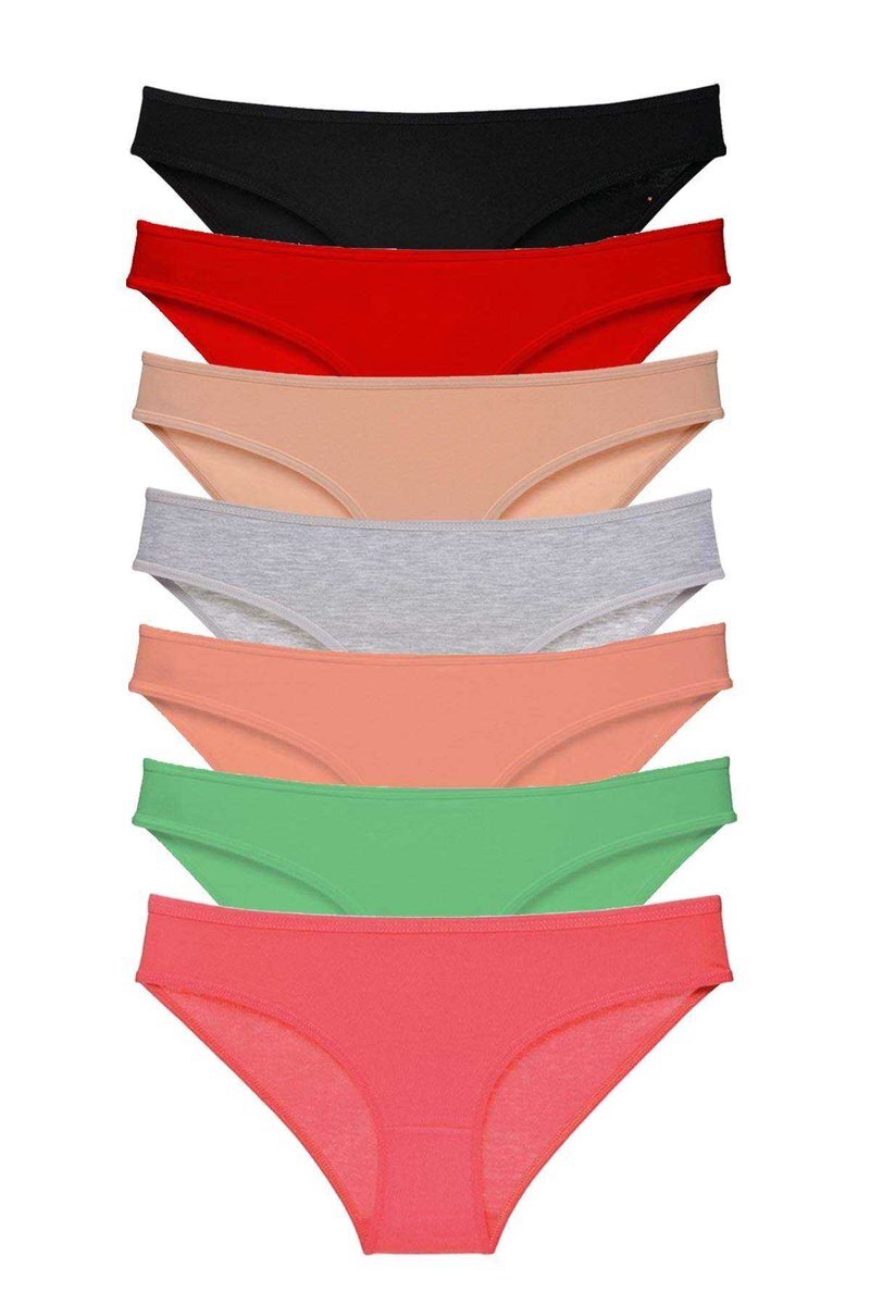 7 adet Süper Eko Set Likralı Kadın Slip Külot Set 4 - S