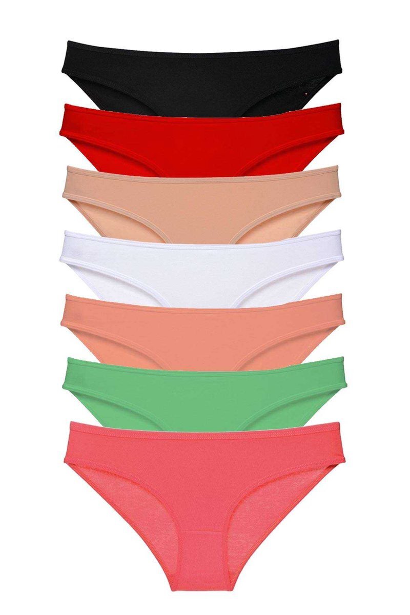 7 adet Süper Eko Set Likralı Kadın Slip Külot Set 5 - S