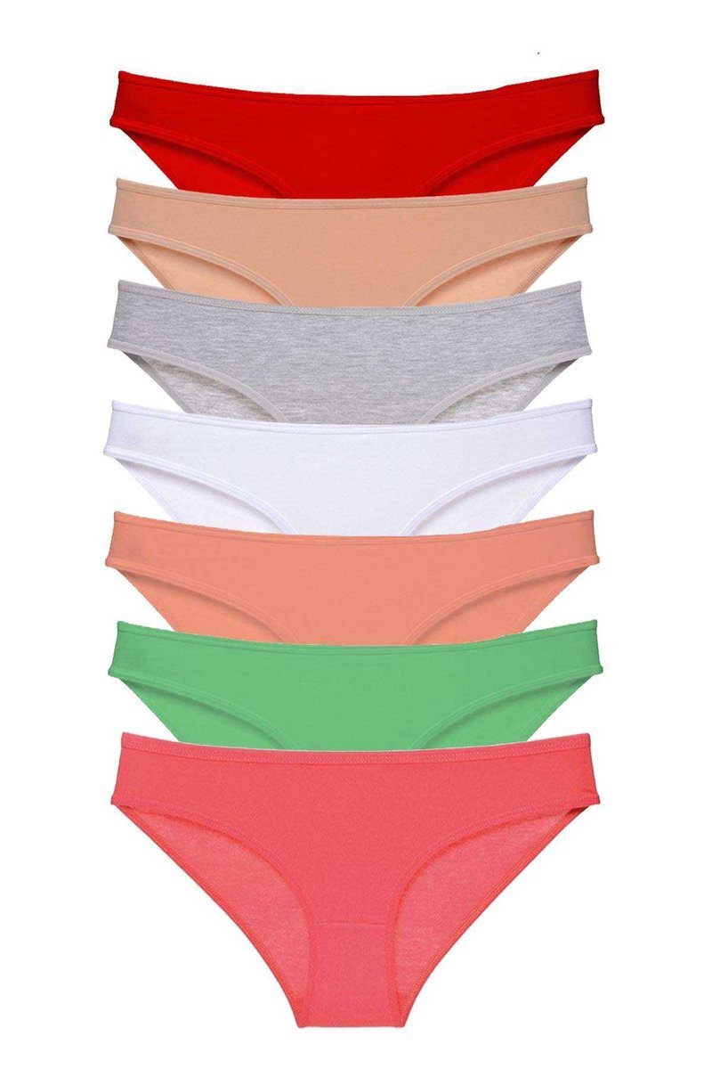 7 adet Süper Eko Set Likralı Kadın Slip Külot Set 8 - S
