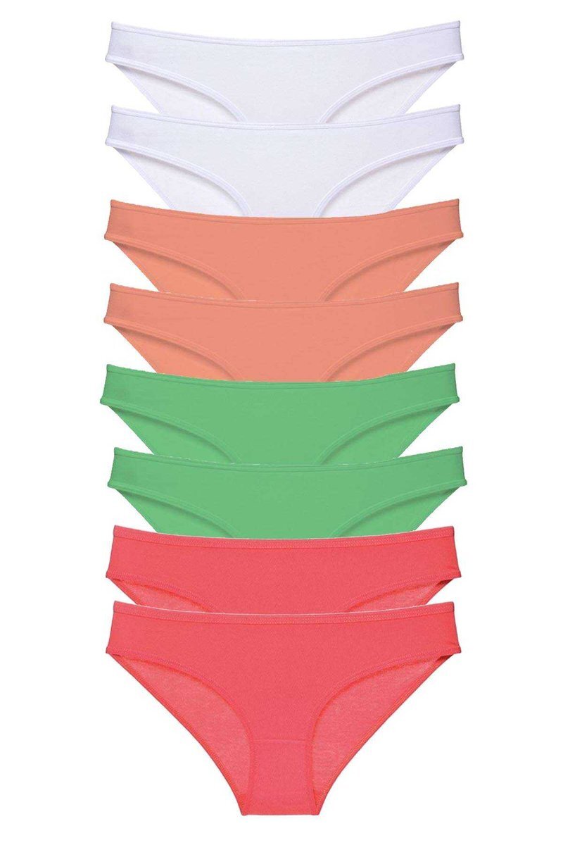 8 adet Süper Eko Set Likralı Kadın Slip Külot 527 - S