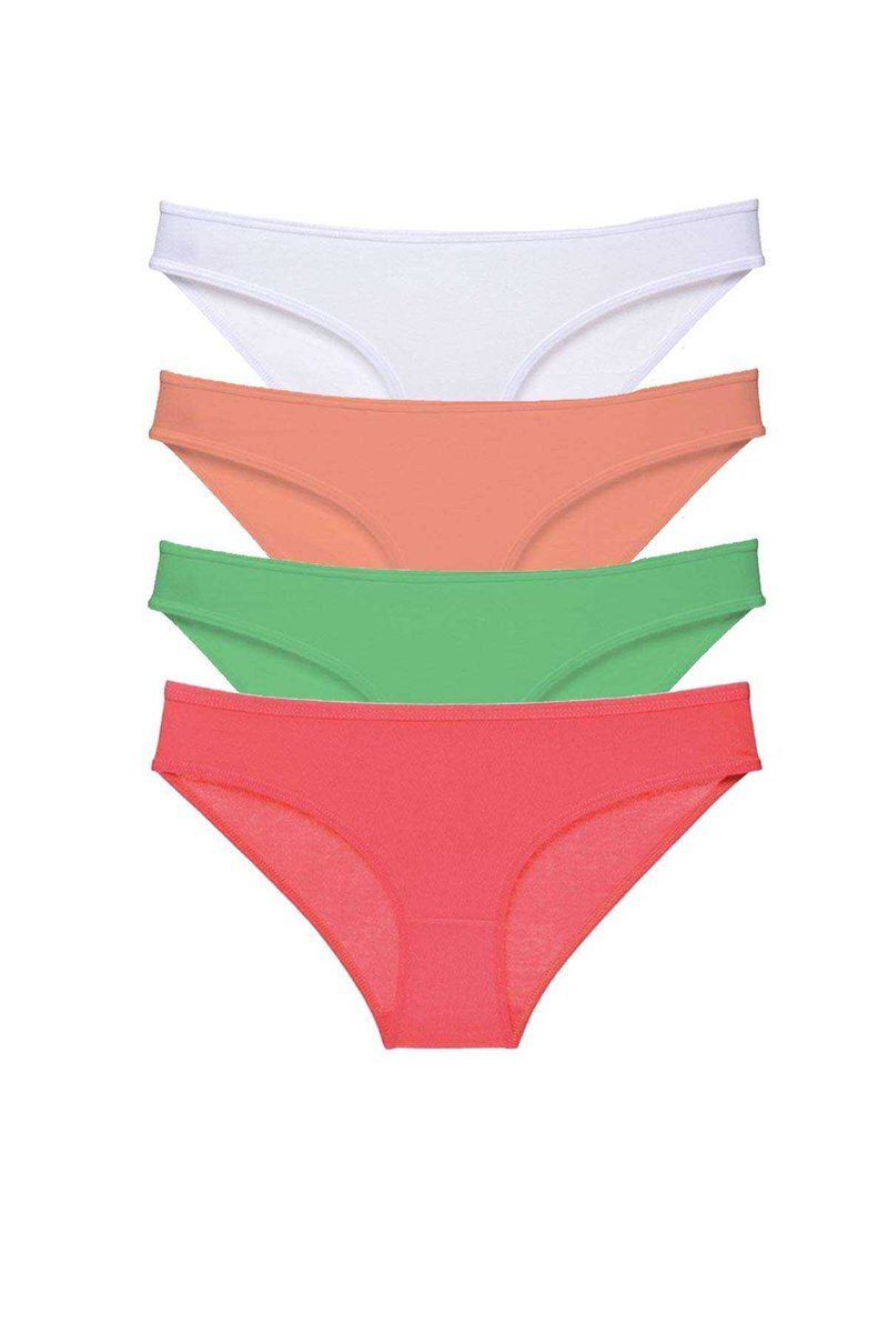 4 adet Süper Eko Set Likralı Kadın Slip Külot 526 - S