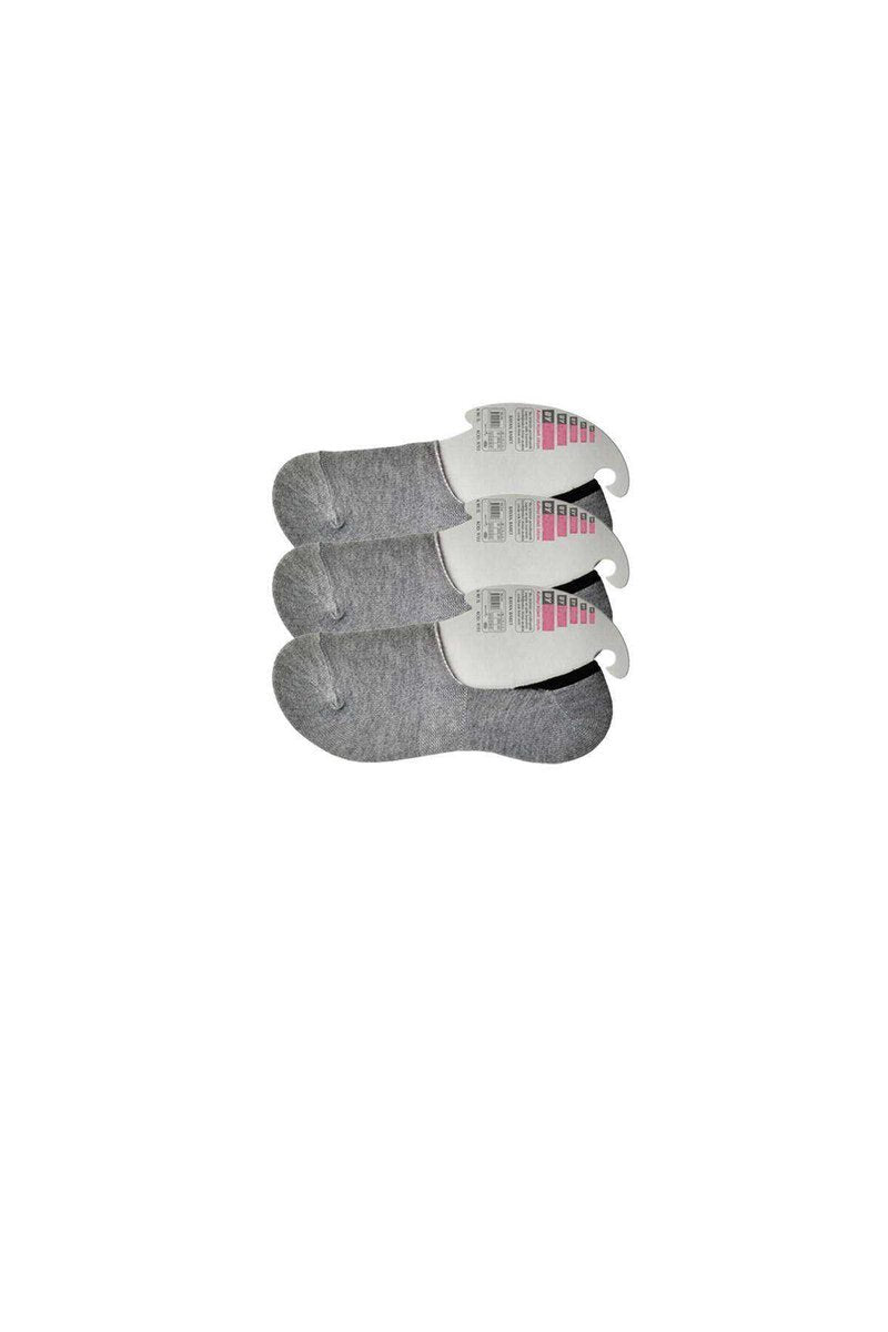 Gri Kadın Babet Çorap 3 çift - 36-40