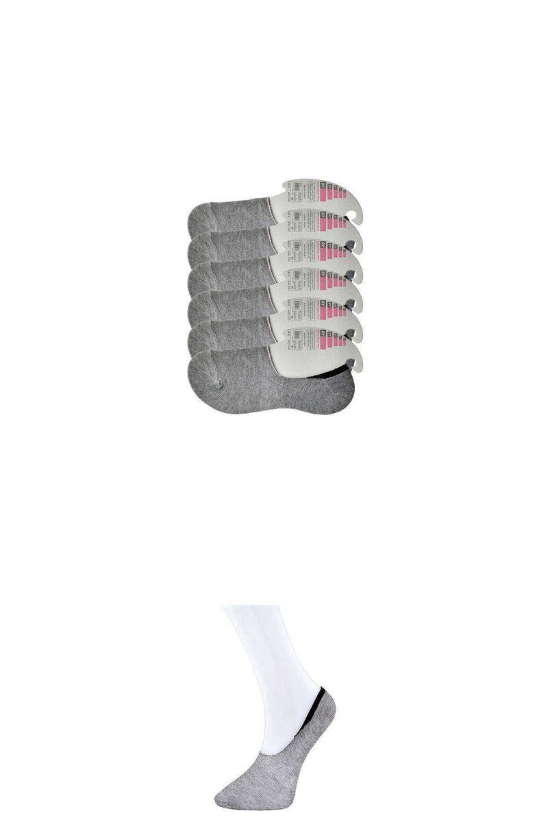 Gri Kadın Babet Çorap 6 çift - 36-40