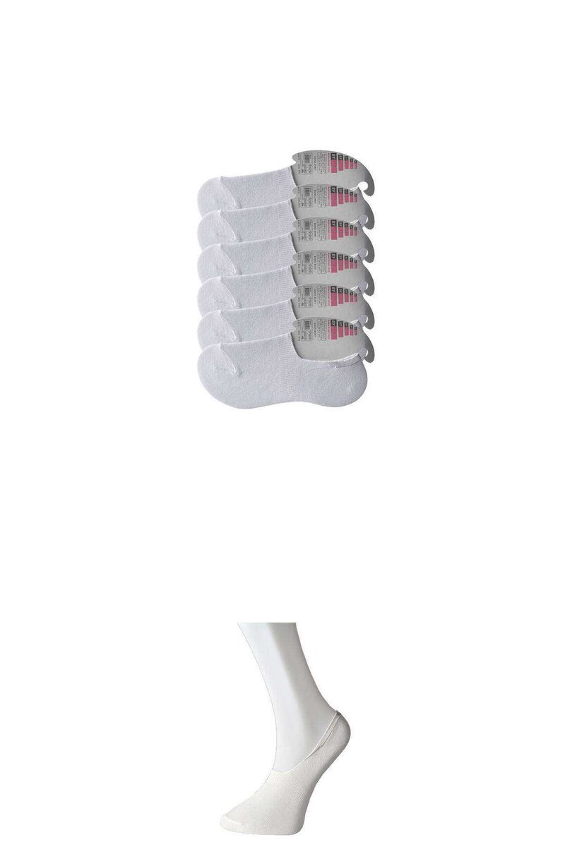 Beyaz Kadın Babet Çorap 6 çift - 36-40