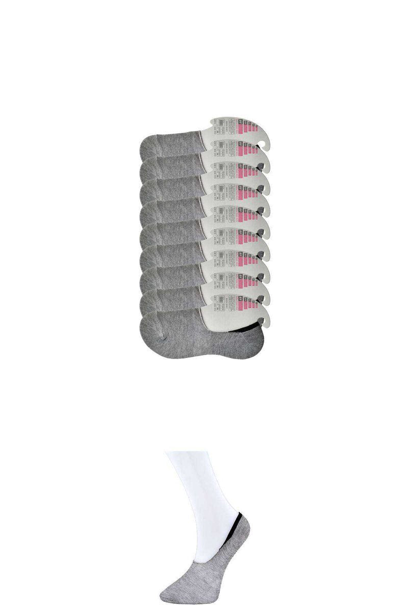 Gri Kadın Babet Çorap 9 çift - 36-40