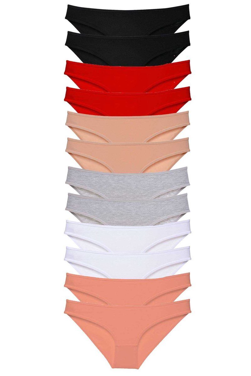 12 adet Süper Eko Set Likralı Kadın Slip Külot Set 1 - S