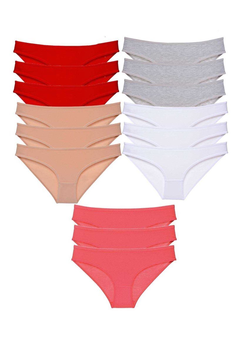 15 adet Süper Eko Set Likralı Kadın Slip Külot 522 - S