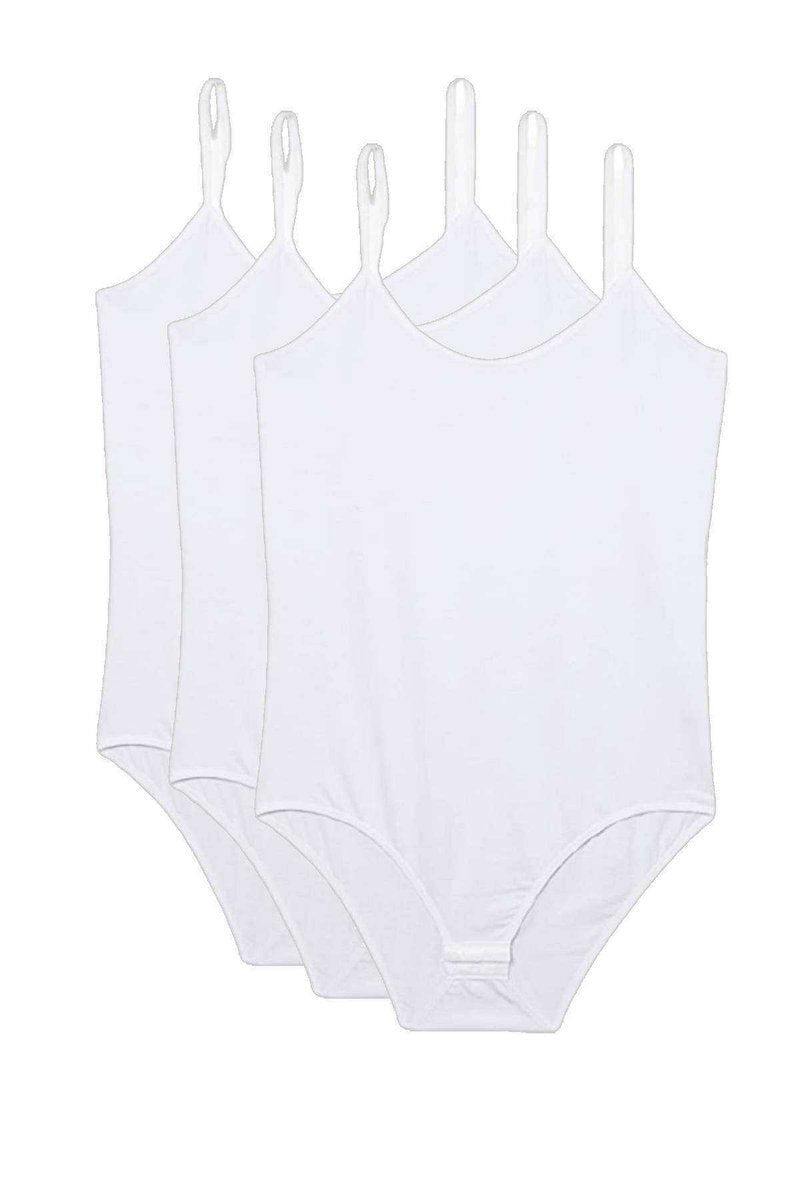 3 Adet İp Askılı Kadın Çıtçıtlı Body Beyaz - M