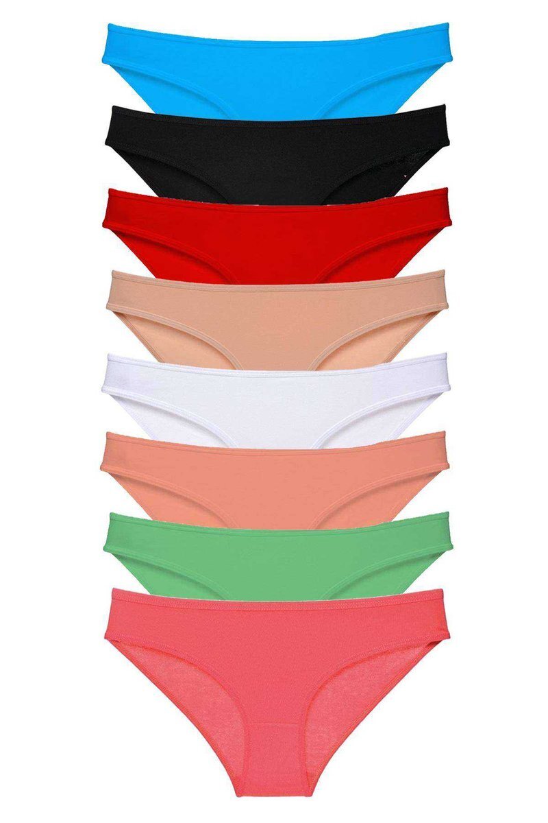 8 adet Süper Eko Set Likralı Kadın Slip Külot Set 5 - S