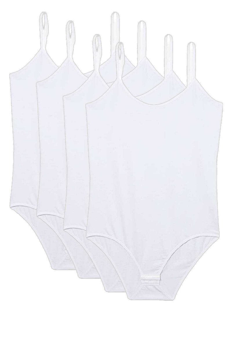 4 Adet İp Askılı Kadın Çıtçıtlı Body Beyaz - M