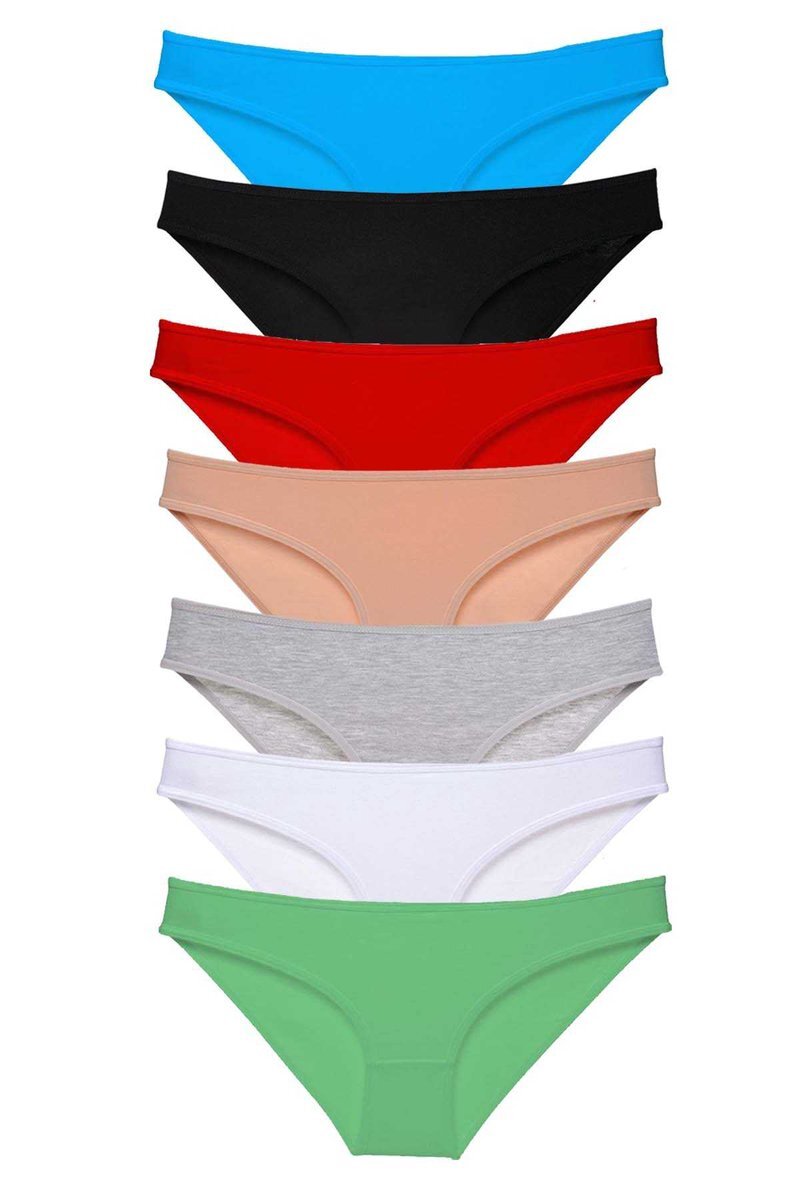 7 adet Süper Eko Set Likralı Kadın Slip Külot Set 2 - S