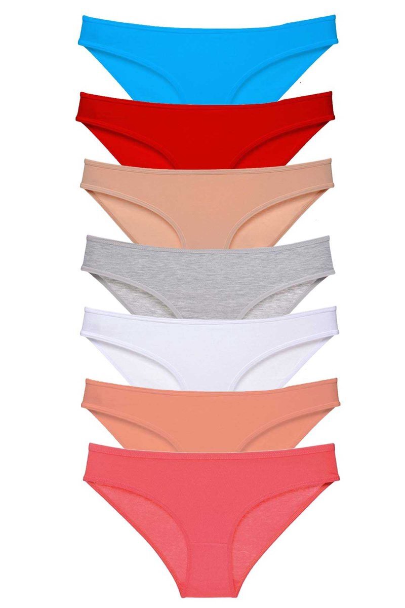 7 adet Süper Eko Set Likralı Kadın Slip Külot Set 5 - S