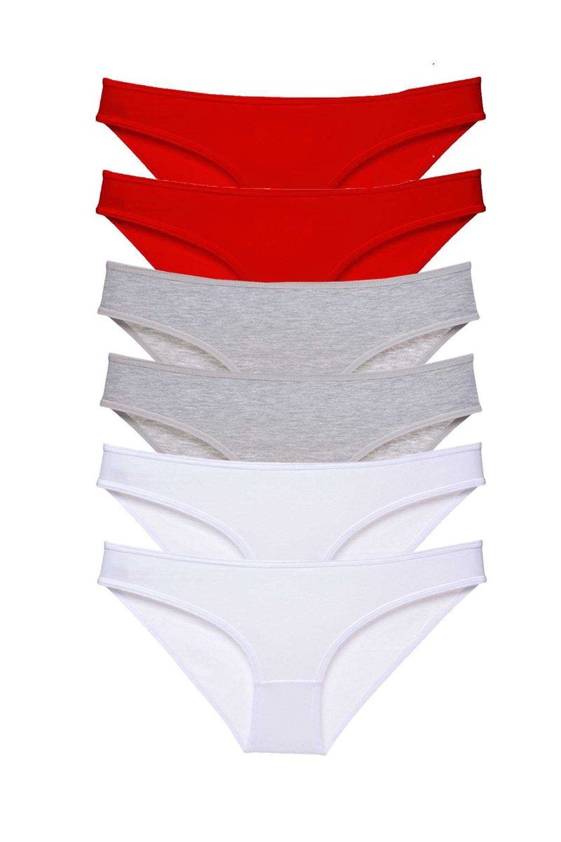 6 adet Süper Eko Set Likralı Kadın Slip Külot 548 - S